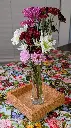 Small table tray oak natural with Sabrina vase.webp