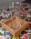 Small table tray oak natural with large vase.webp
