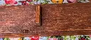 Rustic Long Table Tray Pine Red Mahogany bottom detail 2.webp