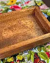 Rustic Long Table Tray Pine Red Mahogany top detail 1.webp