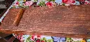 Rustic Long Table Tray Pine Red Mahogany bottom detail 1.webp