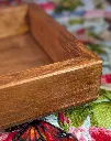 Rustic Long Table Tray Pine Red Mahogany corner detail 4.webp