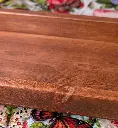 Rustic Long Table Tray Pine Red Mahogany side detail 2.webp