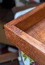 Rustic Long Table Tray Pine Red Mahogany corner detail 6.webp