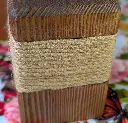 Tealight candle pillar set Pine and Jute Red Mahogany detail 4.webp