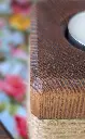 Tealight candle pillar set Pine and Jute Red Mahogany detail 8.webp