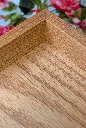 Small table tray oak natural corner detail 2.webp