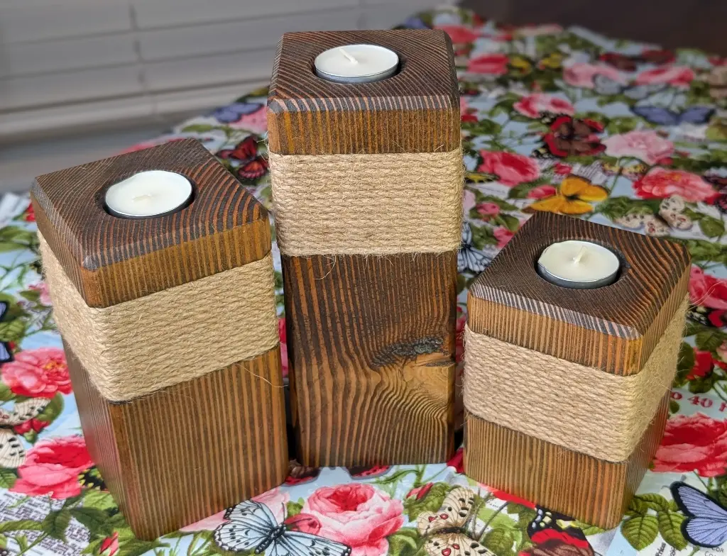 Pillar Tealight Candle Holder Set