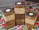 Pillar Tealight Candle Holder Set