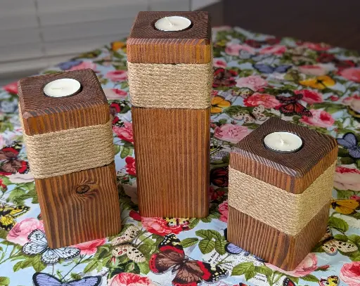 Pillar Tealight Candle Holder Set